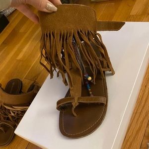 Koolaburra suede fringe sandals